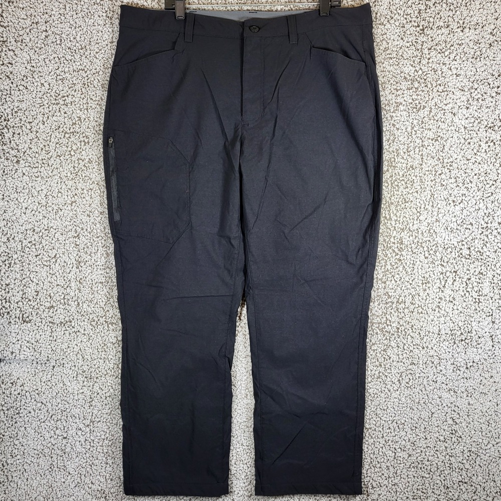 Eddie Bauer Mens Fleece Lined Tech Pants‎ Black 40x30 Outdoor Hiking NWOT